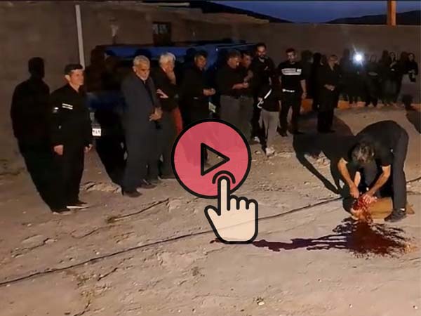 مراسم تاسوعا ، بخش هفتم ، اهدای قربانی و ذکر مصیبت حضرت رقیه توسط آقای باقر سیابی